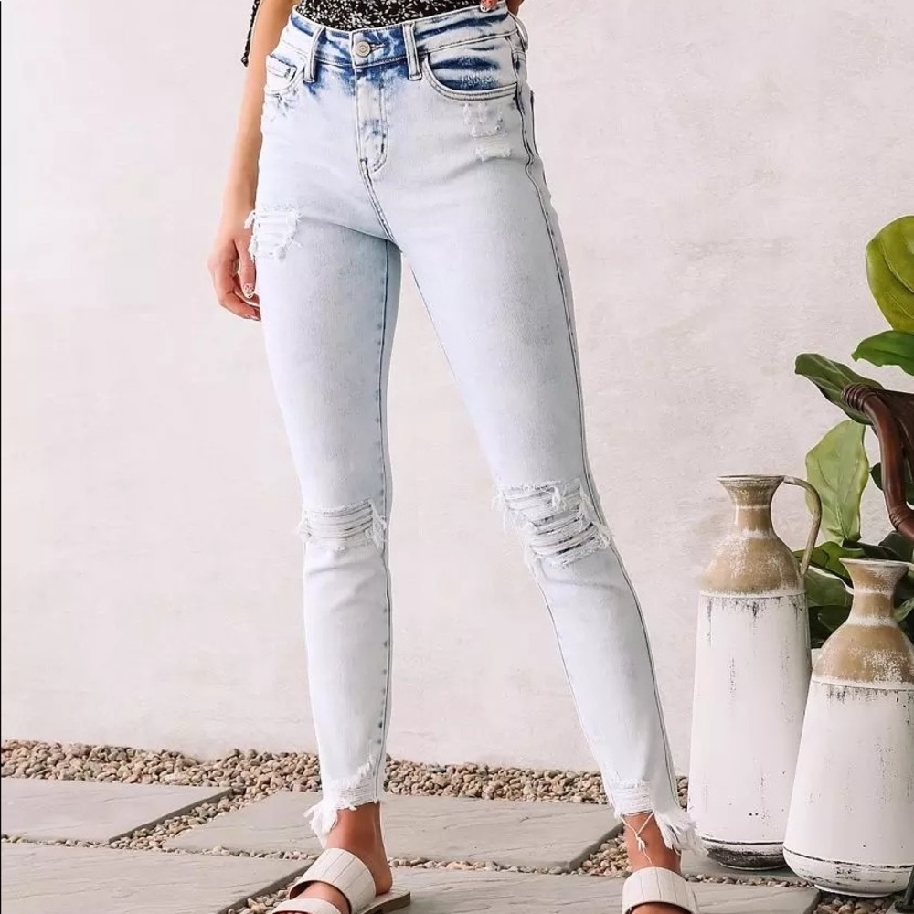 Flying Monkey high rise ankle skinny stretch Jean